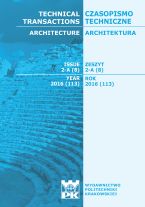 Technical Transactions iss. 8. Architecture iss. 2-A