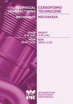 Technical Transactions iss. 14. Mechanics iss. 4-M