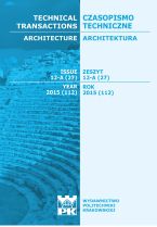 Technical Transactions iss. 27. Architecture iss. 12-A