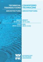 Technical Transactions iss. 16. Architecture iss. 10-A