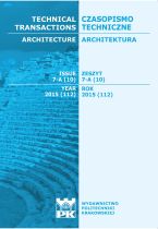 Technical Transactions iss. 10. Architecture iss. 7-A