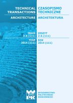 Technical Transactions iss. 2. Architecture iss. 2-A