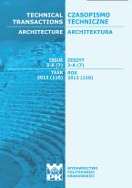 Technical Transactions iss. 7. Architecture iss. 2-A
