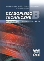 Czasopismo Techniczne z. 19. Budownictwo z. 3-B