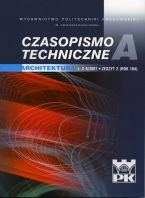 Czasopismo Techniczne z. 6. Architektura z. 3-A
