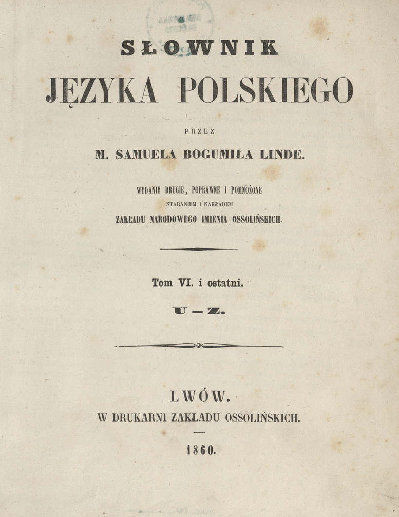Słownik języka polskiego. T. 6, U - Z.