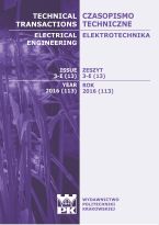Technical Transactions iss. 13. Electrical Engineering iss. 3-E