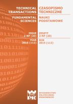 Technical Transactions iss. 20. Fundamental Sciences iss. 2-NP