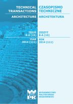 Technical Transactions iss. 15. Architecture iss. 8-A