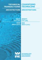 Technical Transactions iss. 10. Architecture iss. 5-A