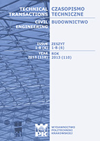 Technical Transactions iss. 6. Civil Engineering iss. 1-B