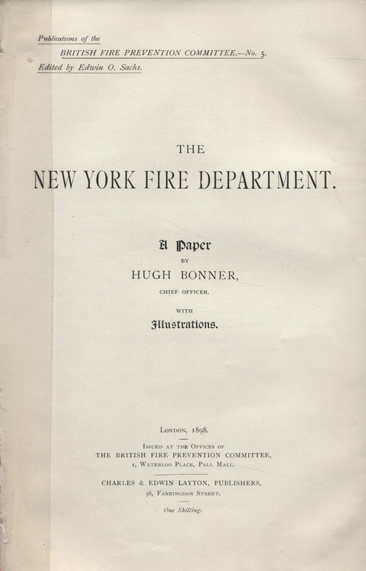 The New York fire department : a paper