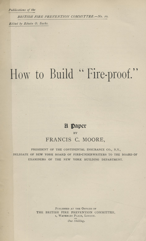 How to build &amp;quot;Fire-proof&amp;quot; : a paper