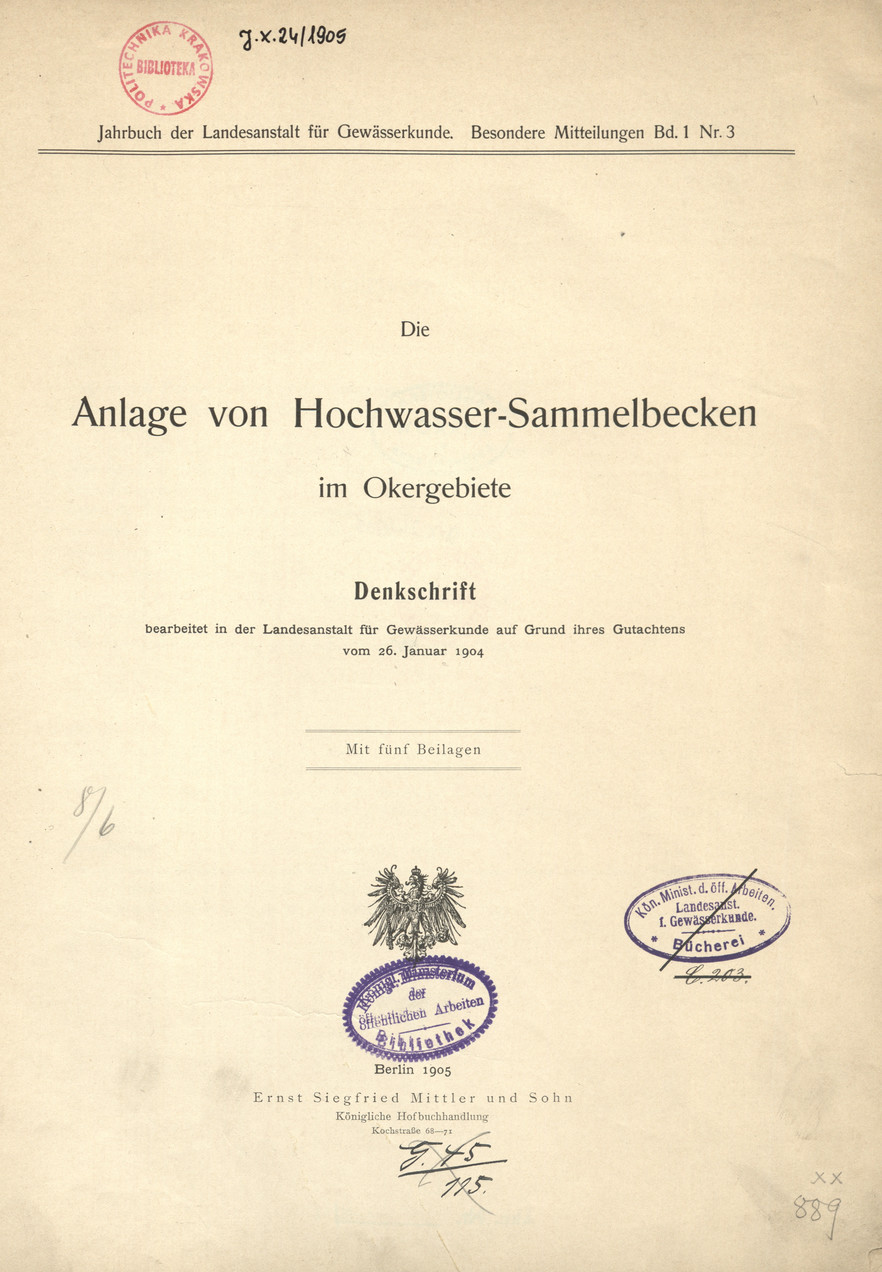 Jahrbuch für die Gewässerkunde Norddeutschlands : Besondere Mitteilungen Bd. 1 Nr 3