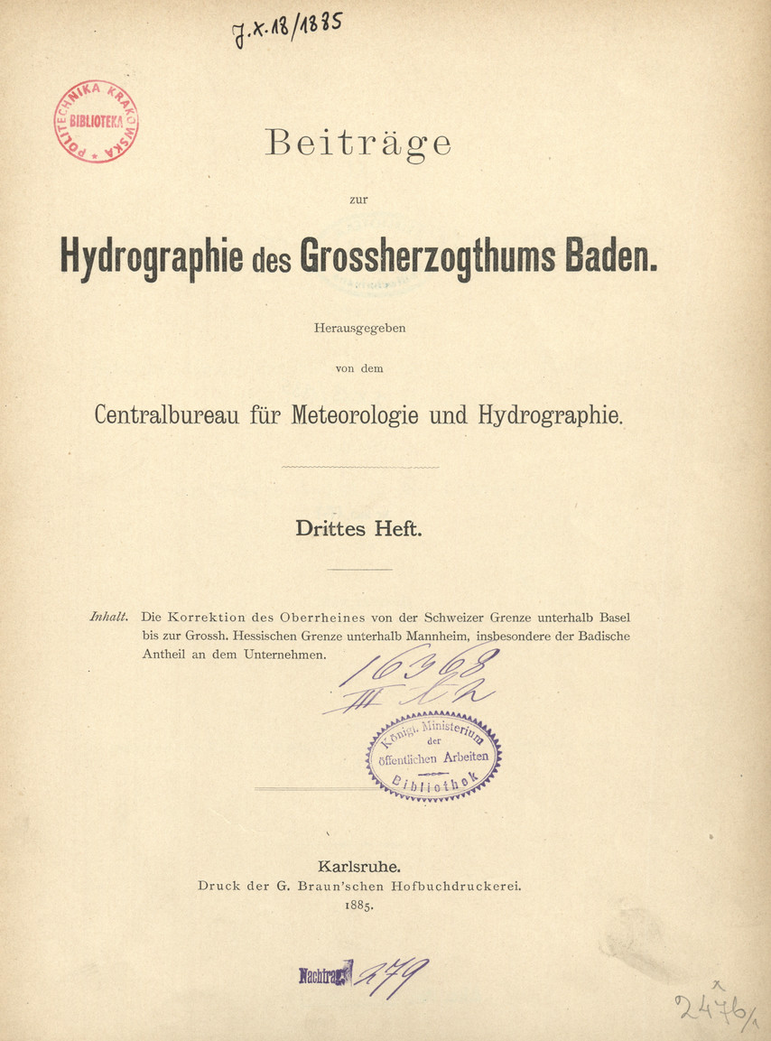 Beiträge zur Hydrographie des Grossherzogtums Baden, 1885