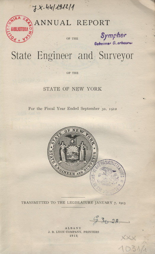 Annual report of the State Engineer and Surveyor for the Fiscal Year Ending September 30, 1912