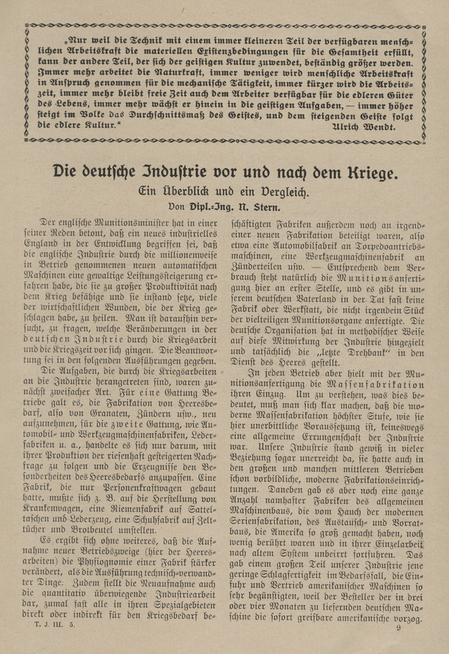 Jahrbuch der Technik : Jahrgang III: Das Jahr 1916, H. 5