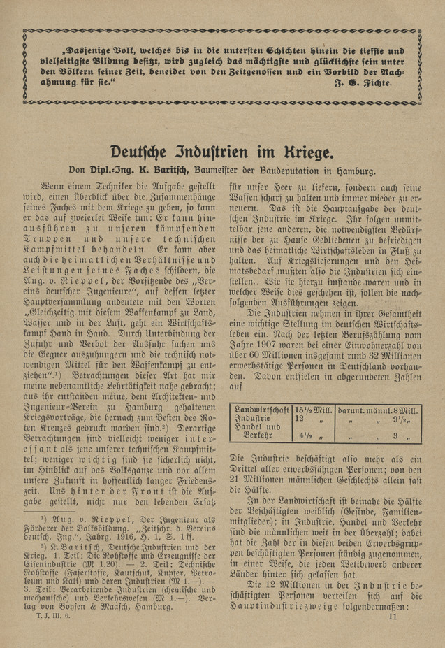 Jahrbuch der Technik : Jahrgang III: Das Jahr 1916, H. 6
