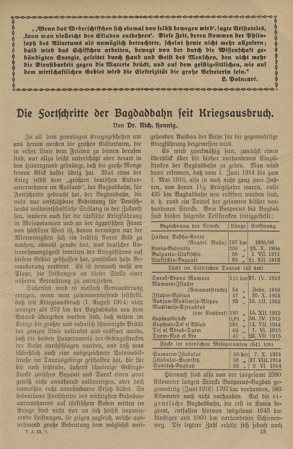 Jahrbuch der Technik : Jahrgang III: Das Jahr 1916, H. 7
