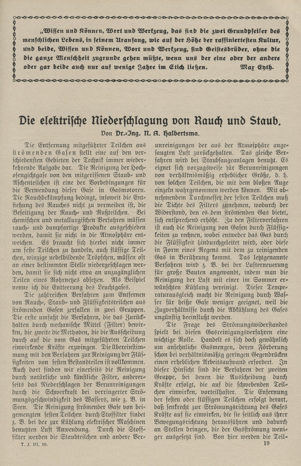 Jahrbuch der Technik : Jahrgang III: Das Jahr 1916, H. 10