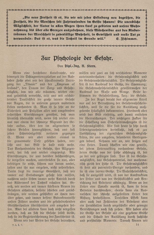 Jahrbuch der Technik : Jahrgang I, H. 7