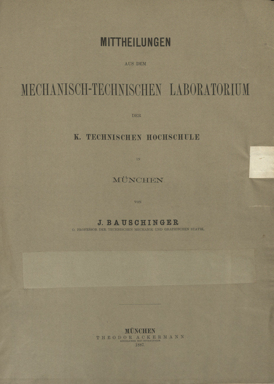 Mitteilungen aus dem Mechanisch -Technischen Laboratorium der K. Technischen Hochschule in München, H. 15