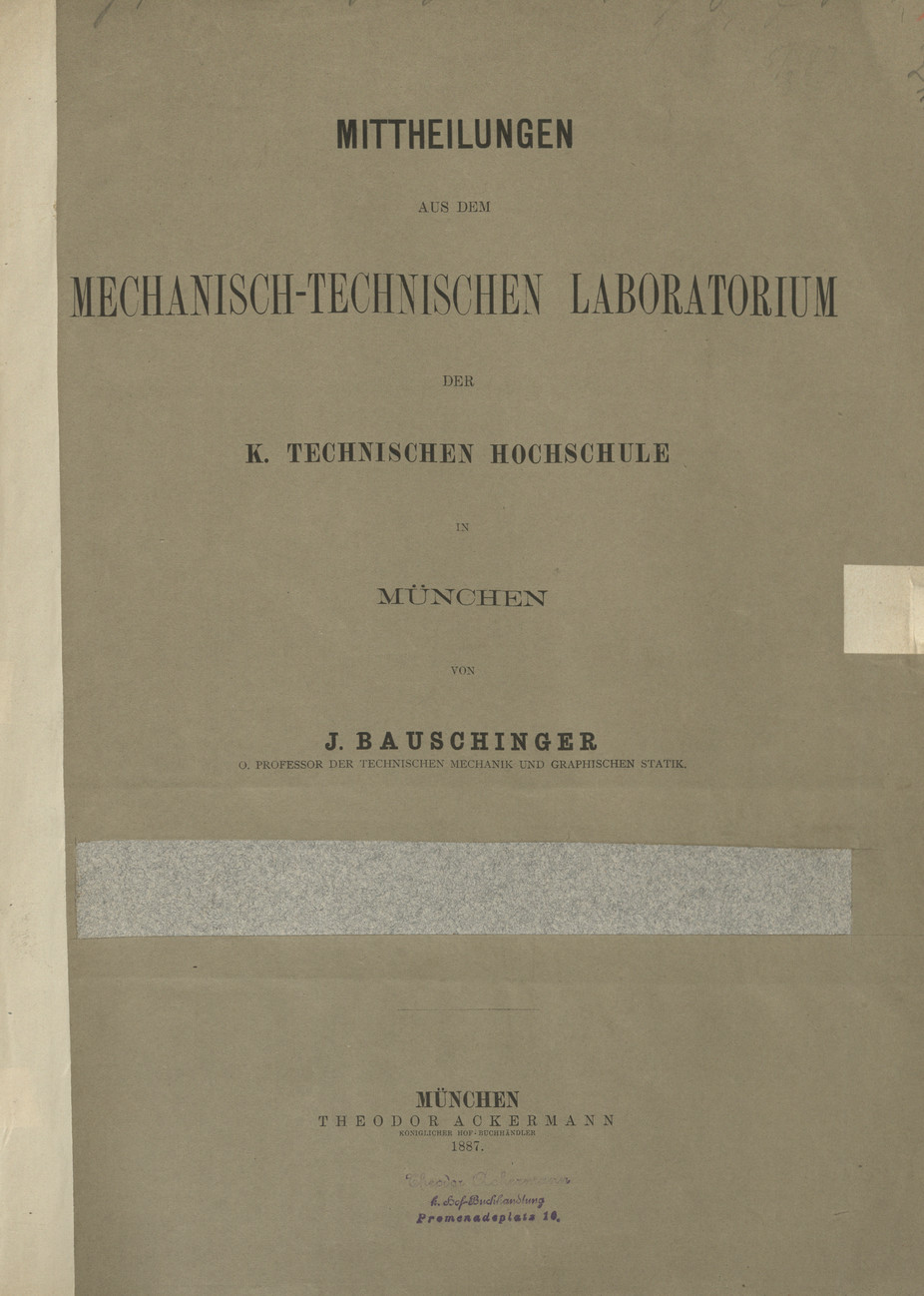 Mitteilungen aus dem Mechanisch -Technischen Laboratorium der K. Technischen Hochschule in München, H. 16