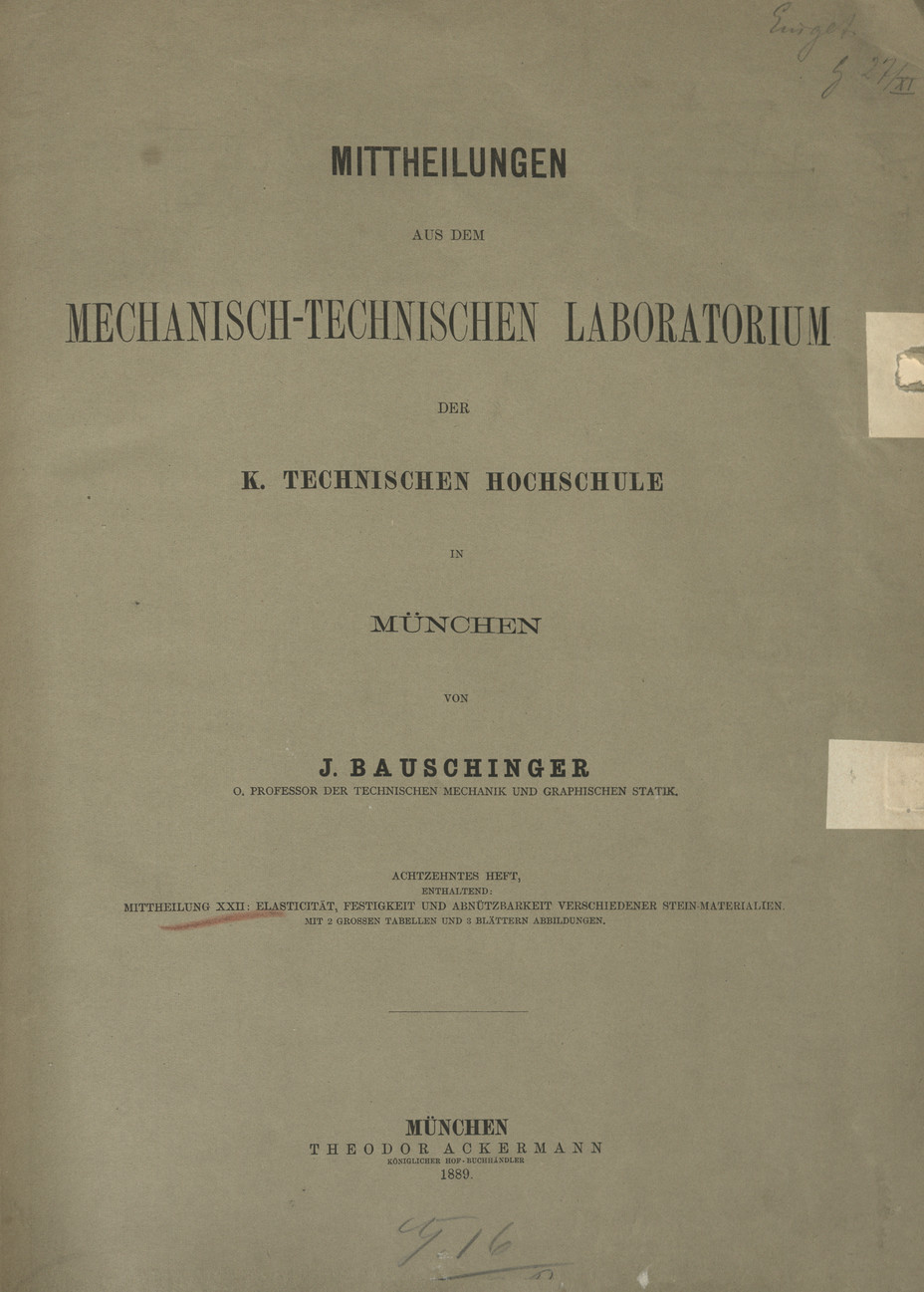Mitteilungen aus dem Mechanisch -Technischen Laboratorium der K. Technischen Hochschule in München, H. 18