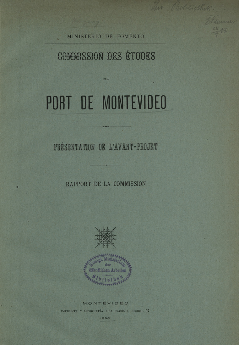 Commission des études du port de Montevideo : Présentation de l&amp;#039;avant-projet : Rapport de la commission