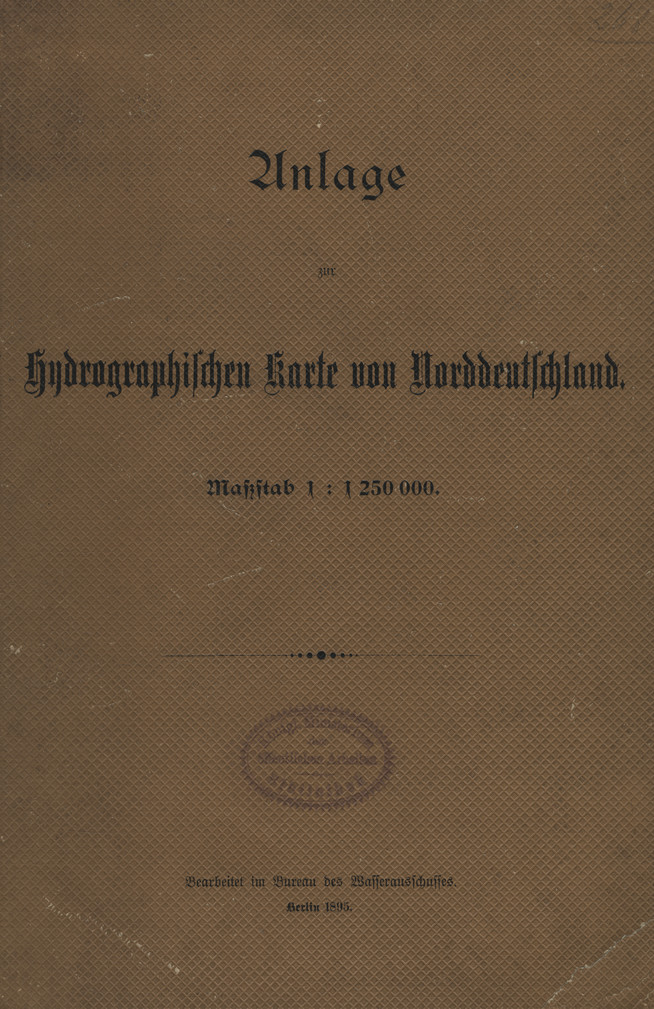 Anlage zur Hydrographischen Karte von Norddeutschland : Maßstab 1 : 1 250 000