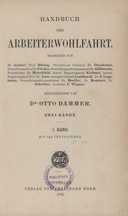 Handbuch der Arbeiterwohlfahrt. Bd. 1