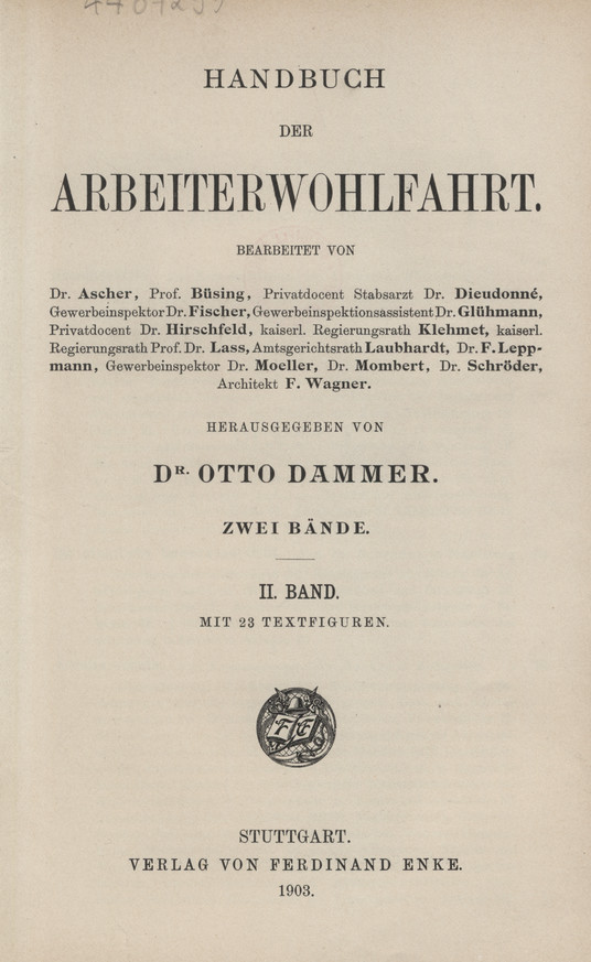 Handbuch der Arbeiterwohlfahrt. Bd. 2