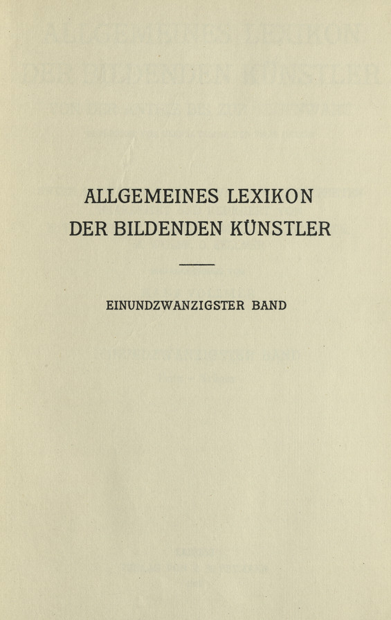 Allgemeines Lexikon der bildenden Künstler : von der Antike bis zur Gegenwart. Bd. 21, Knip - Krüger