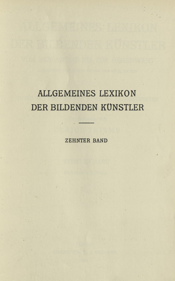 Allgemeines Lexikon der bildenden Künstler : von der Antike bis zur Gegenwart. Bd. 10, Dubolon - Erlwein