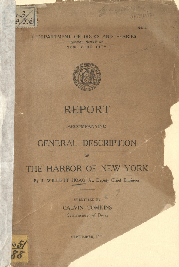 Report accompanying General description of the harbor of New York