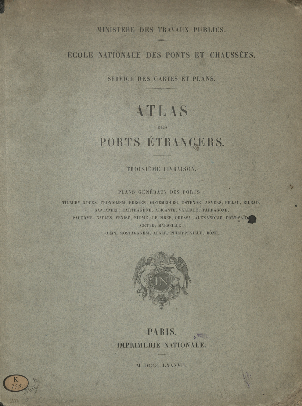 Atlas des ports étrangers. Livr. 3