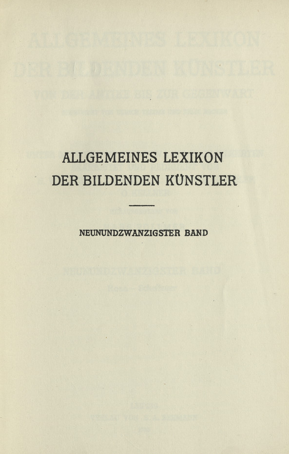 Allgemeines Lexikon der bildenden Kunstler : von der Antike bis zur Gegenwart. Bd. 29, Rosa - Scheffauer