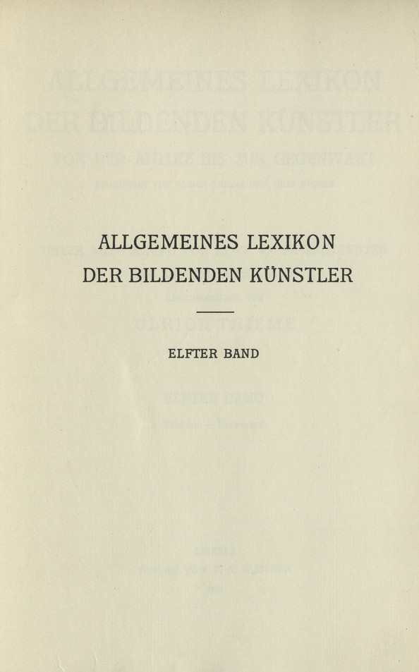 Allgemeines Lexikon der bildenden Künstler : von der Antike bis zur Gegenwart. Bd. 11, Erman - Florenzo