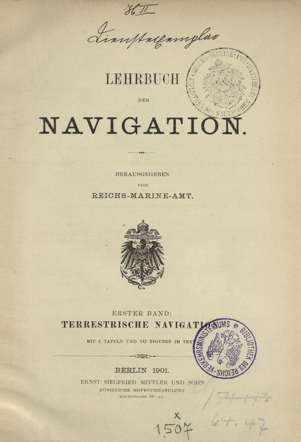 Lehrbuch der Navigation. Bd. 1, Terrestrische Navigation