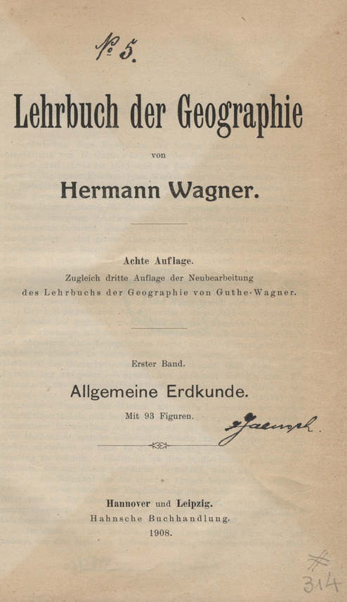 Lehrbuch der Geographie. Bd. 1, Allgemeine Erdkunde