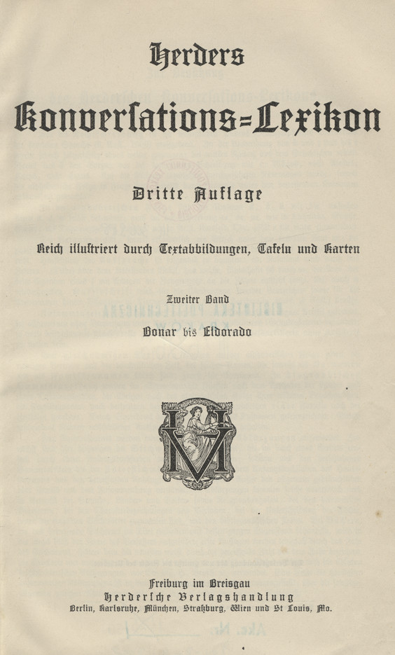 Herders Konversations-Lexikon. Bd. 2, Bonar bis Eldorado