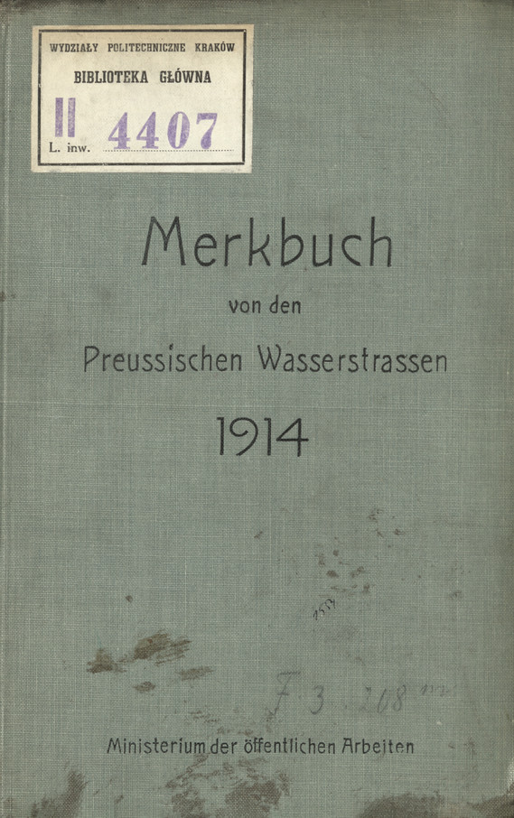Merkbuch von den Preussischen Wasserstrassen: 1914