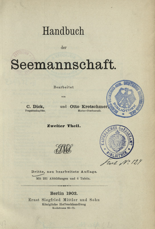 Handbuch der Seemannschaft. T. 2