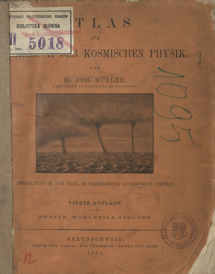 Atlas zum Lehrbuch der kosmischen Physik : enthaltend 46 zum Theil in Farbendruck ausgeführte Tafeln