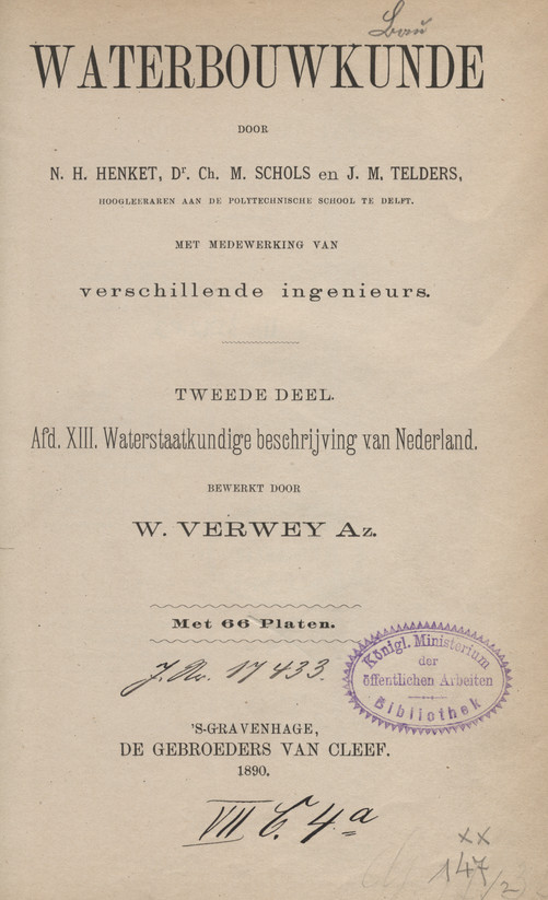 Waterbouwkunde. D. 2, Afd. 13, Waterstaatkundige beschrijving van Nederland