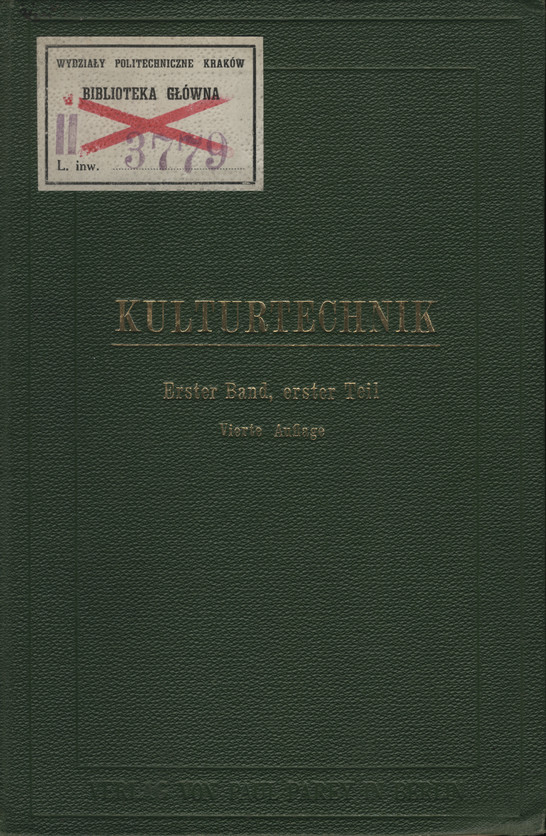Grundlehren der Kulturtechnik. Bd. 1, Tl. 1