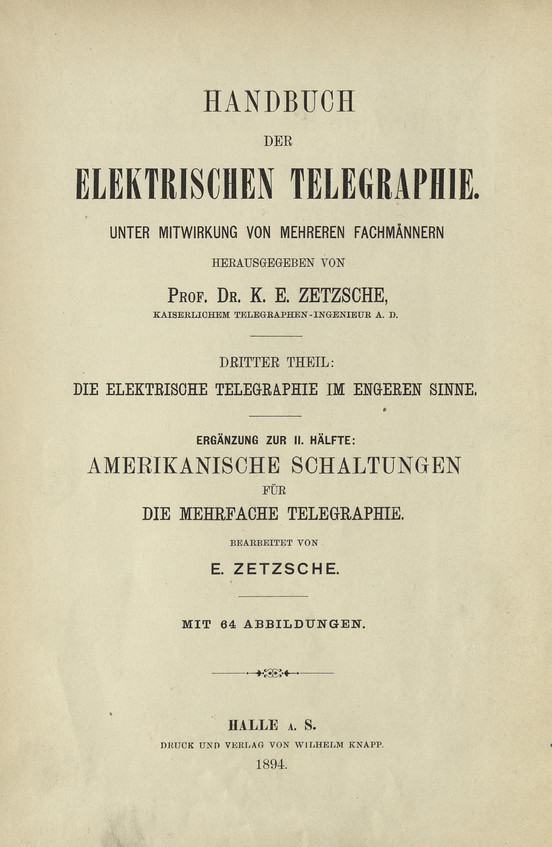 Die elektrische Telegraphie im engeren Sinne. Hälfte 2, Amerikanische Schaltungen für die mehrfache Telegraphie