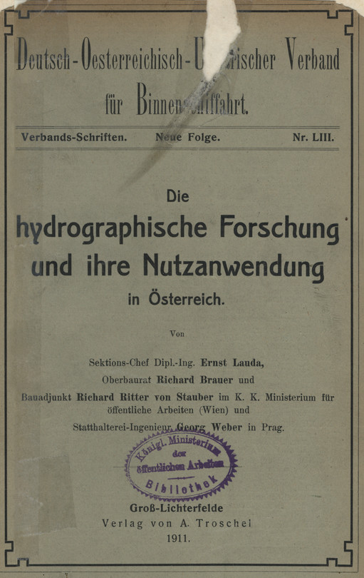 Die hydrographische Forschung und ihre Nutzanwendung in Österreich