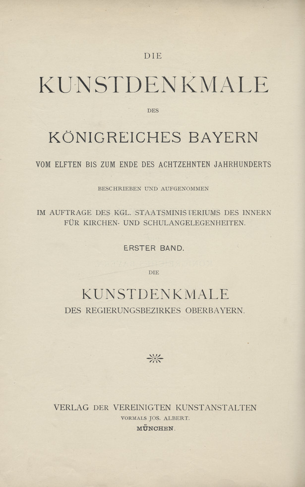 Die Kunstdenkmale des Regierungsbezirkes Oberbayern. Theil 1-3, Gesamt-Register