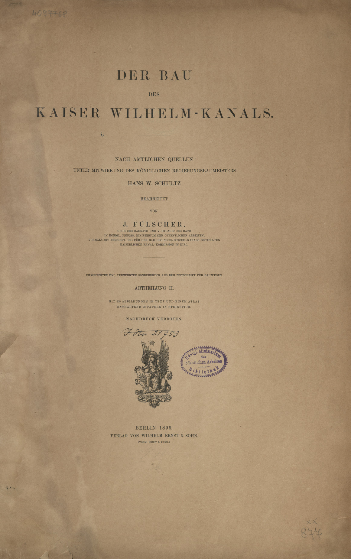 Der Bau des Kaiser Wilhelm-Kanals. Abt. 2